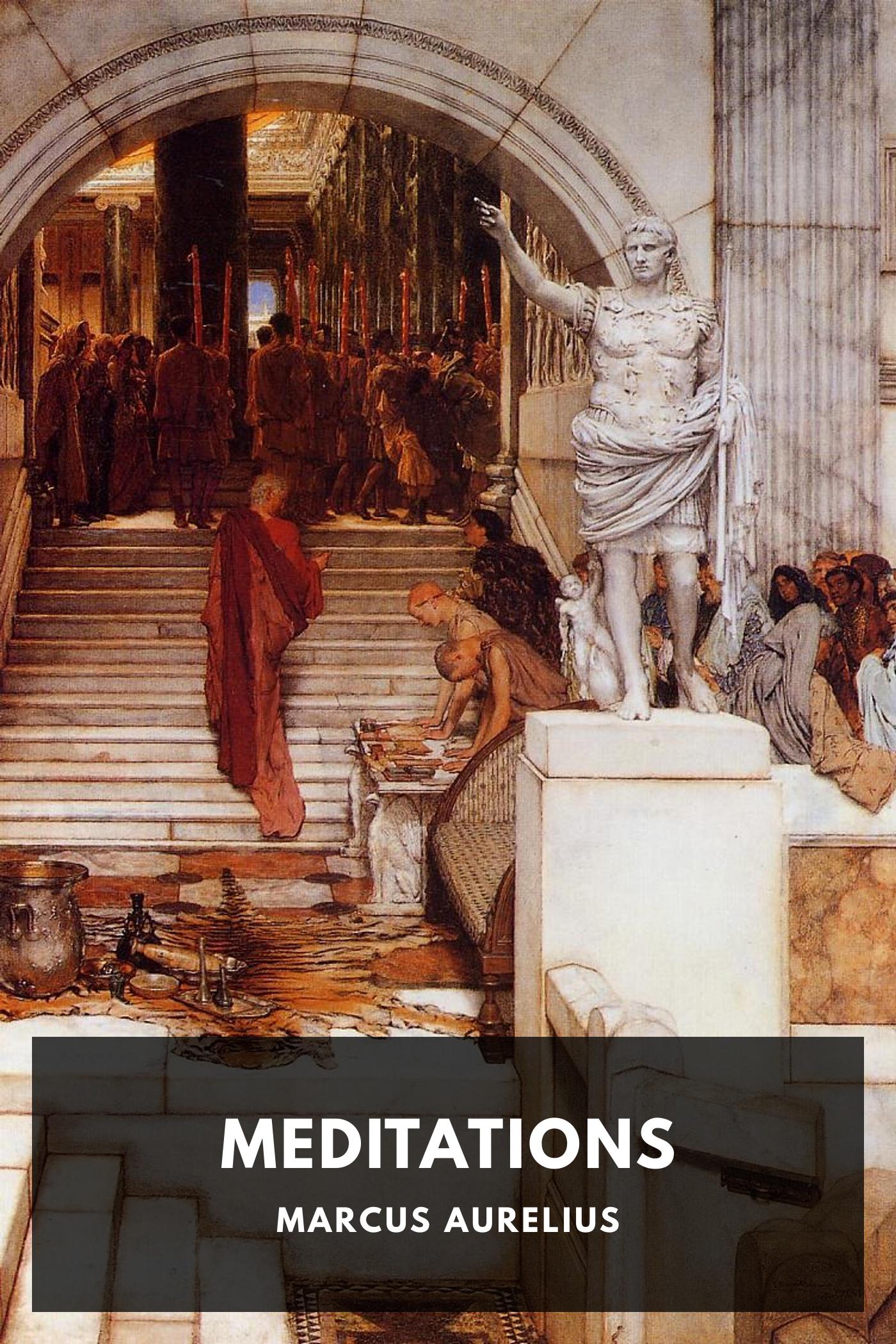 Meditations by Marcus Aurelius book cover on Visualible